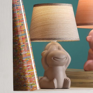 ONLI - Настільна лампа MONKEY 1xE14/6W/230V коричневий