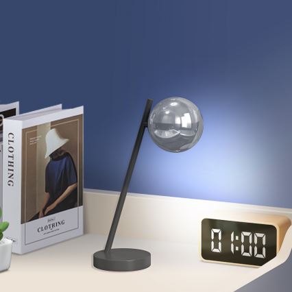 ONLI - Настільна лампа PALOMA 1xG9/10W/230V 38,5 см чорний/димчастий