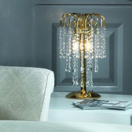 ONLI - Настільна лампа PIOGGIA 2xE14/6W/230V золота 50 см