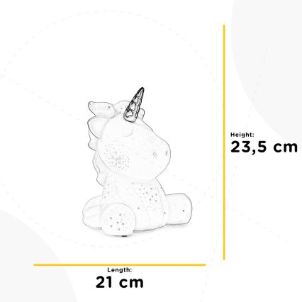 ONLI - Настільна лампа PORCELLANA 1xE14/6W/230V 23,5 см єдиноріг