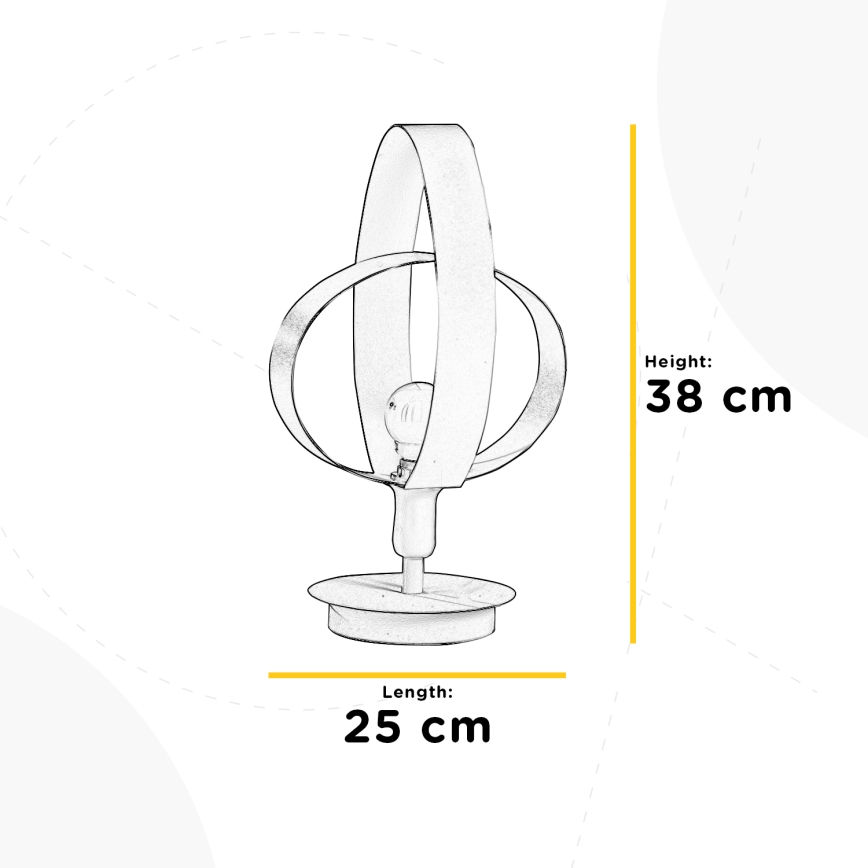 ONLI - Настільна лампа SERENA 1xE14/6W/230V білий 38 см