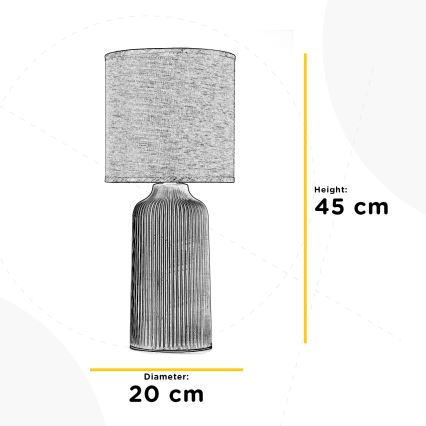 ONLI - Настільна лампа SHELLY 1xE27/22W/230V коричневий 45 см