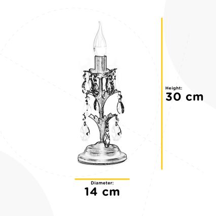ONLI - Настільна лампа TERESA 1xE14/6W/230V бронзовий