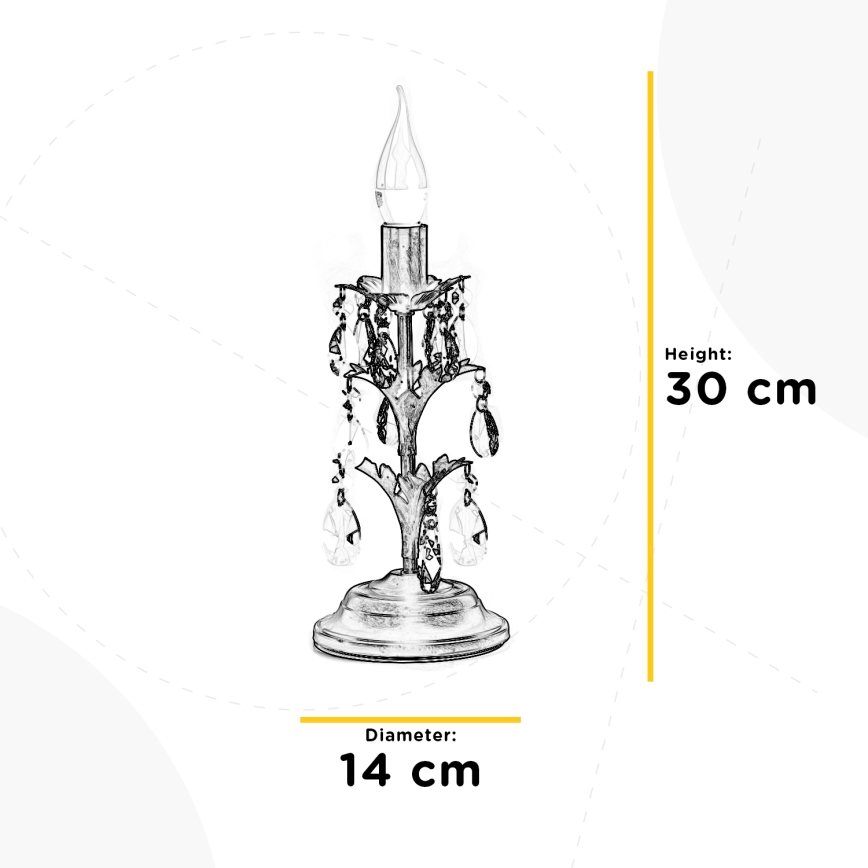 ONLI - Настільна лампа TERESA 1xE14/6W/230V бронзовий
