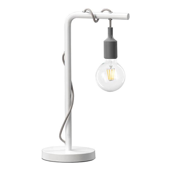 ONLI - Настільна лампа WIRE 1xE27/15W/230V 48 см сірий/білий