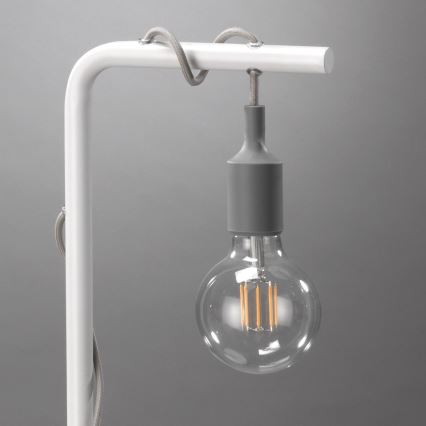 ONLI - Настільна лампа WIRE 1xE27/15W/230V 50 см сірий/білий