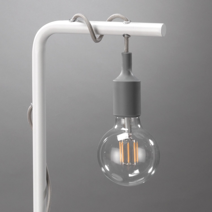 ONLI - Настільна лампа WIRE 1xE27/15W/230V 50 см сірий/білий