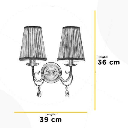 ONLI - Настінний світильник DELIA 2xE14/6W/230V