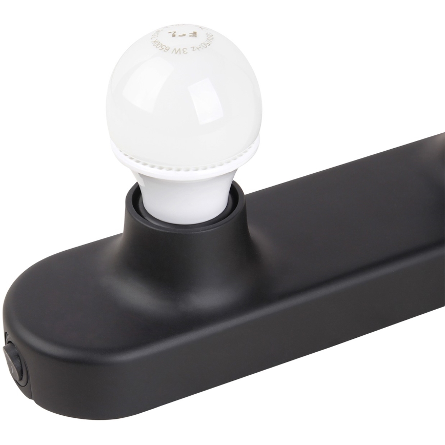 ONLI - Настінний світильник HOLLYWOOD 5xE14/6W/230V чорний