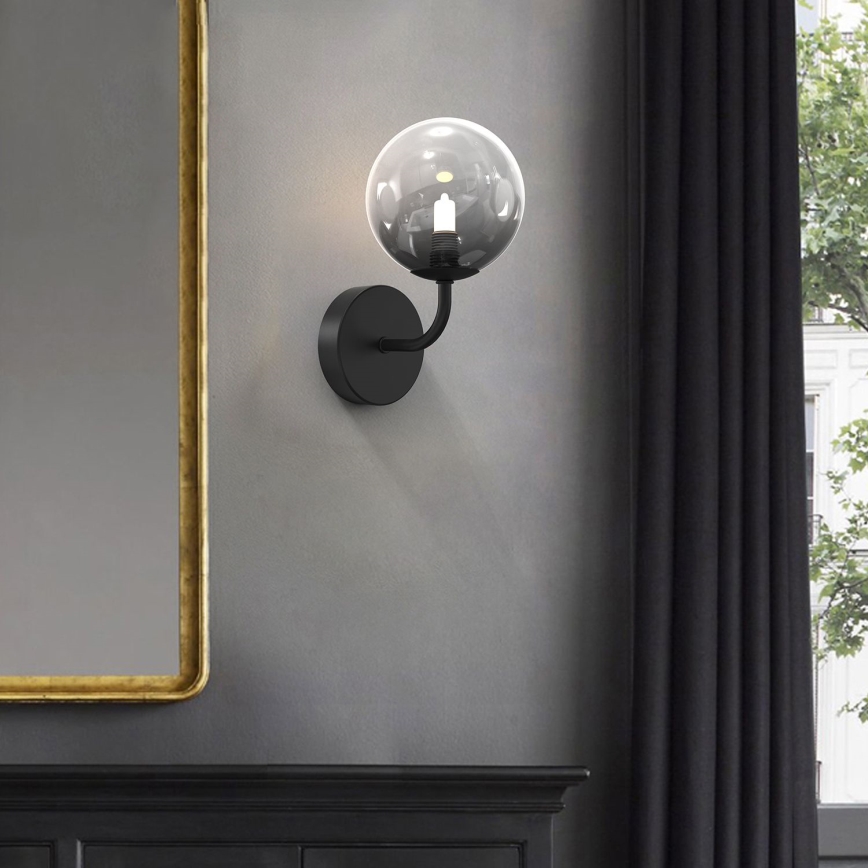 ONLI - Настінний світильник PALOMA 1xG9/10W/230V чорний/димчастий