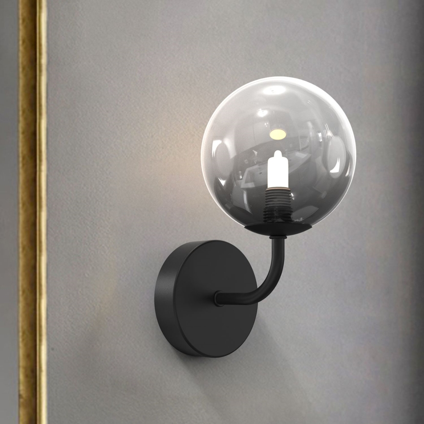 ONLI - Настінний світильник PALOMA 1xG9/10W/230V чорний/димчастий