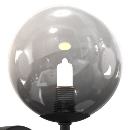 ONLI - Настінний світильник PALOMA 1xG9/10W/230V чорний/димчастий