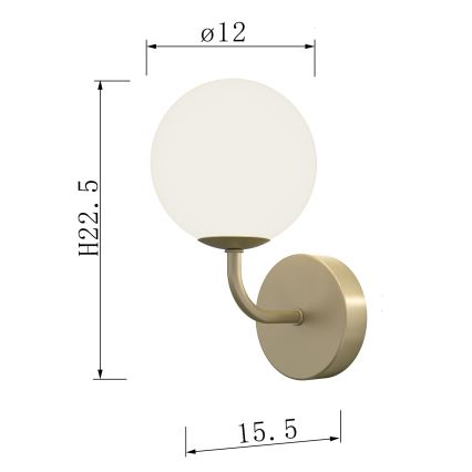 ONLI - Настінний світильник PALOMA 1xG9/10W/230V золотий