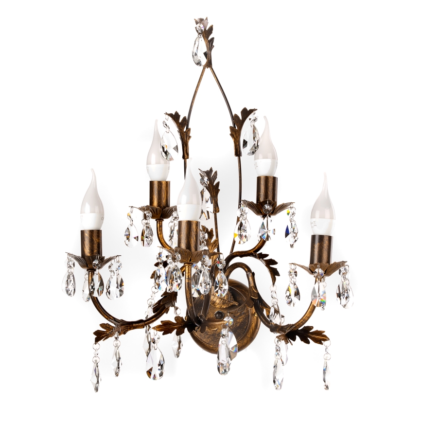 ONLI - Настінний світильник TERESA 5xE14/6W/230V бронзовий