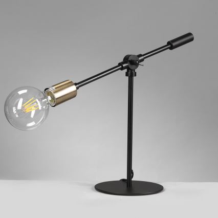 ONLI - Настольная лампа ASTE 1xE27/15W/230V 45 см черный/золотистый