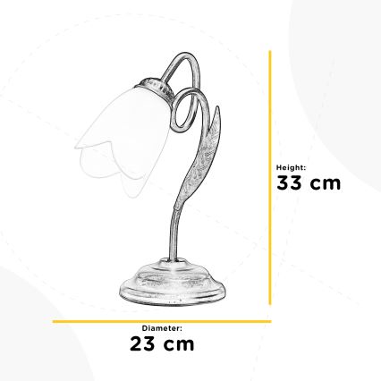 ONLI - Настольная лампа DOPPIO GIRO 1xE14/6W/230V бронзовый