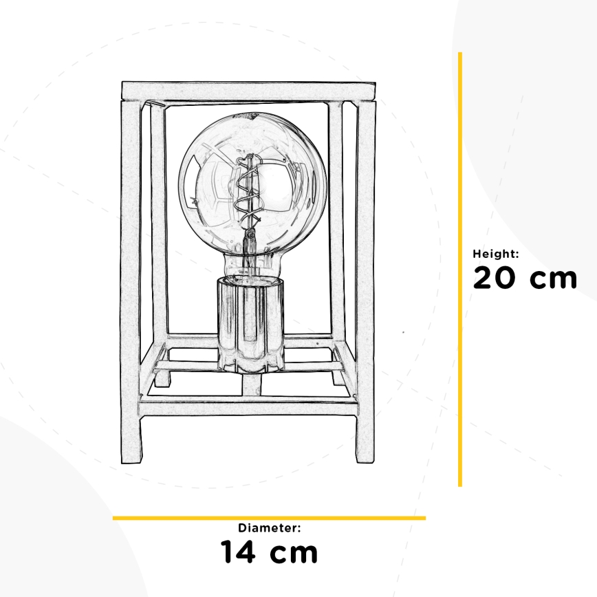 ONLI - Настольная лампа FLOKI 1xE27/15W/230V 20 см черный/медный