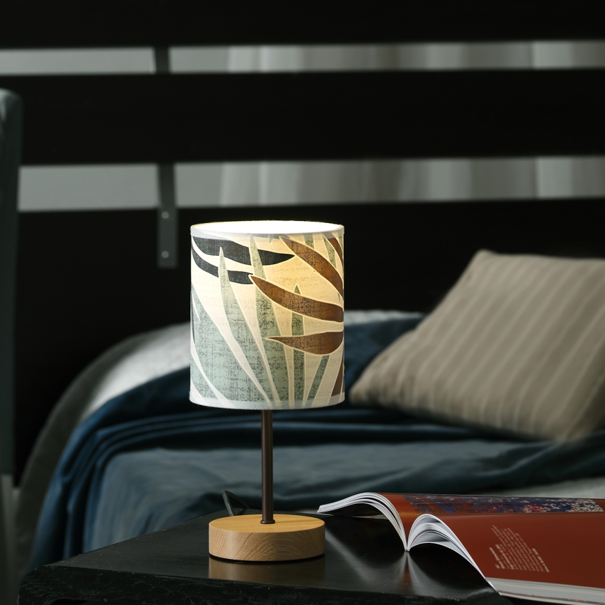 ONLI - Настольная лампа FLORA 1xE27/22W/230V 28 см зеленый/золотистый