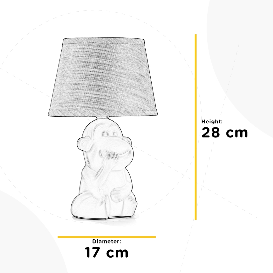ONLI - Настольная лампа MONKEY 1xE14/6W/230V коричневый