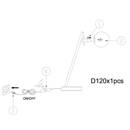 ONLI - Настольная лампа PALOMA 1xG9/10W/230V 38,5 см золотистый