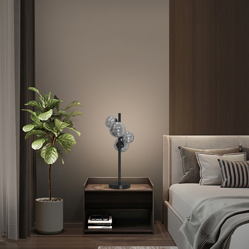 ONLI - Настольная лампа PALOMA 4xG9/10W/230V 48 см черный/дымчатый