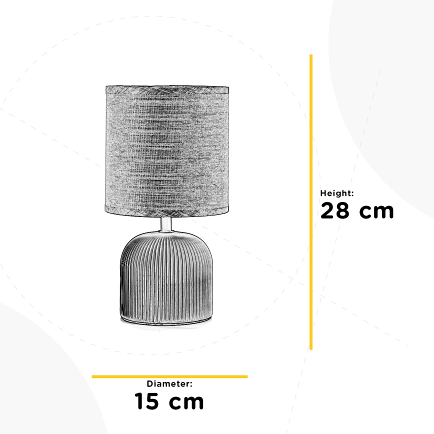 ONLI - Настольная лампа SHELLY 1xE27/22W/230V коричневый 28 см