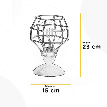 ONLI - Настольная лампа SPIDER 1xE27/15W/230V 23 см черный/коричневый