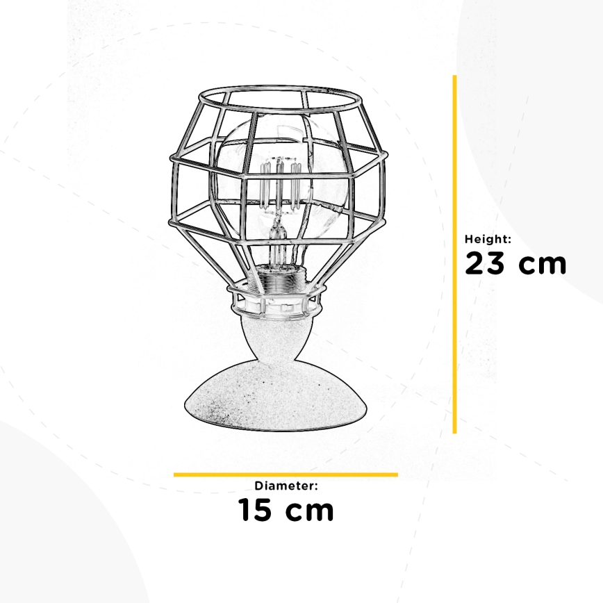 ONLI - Настольная лампа SPIDER 1xE27/15W/230V 23 см черный/коричневый