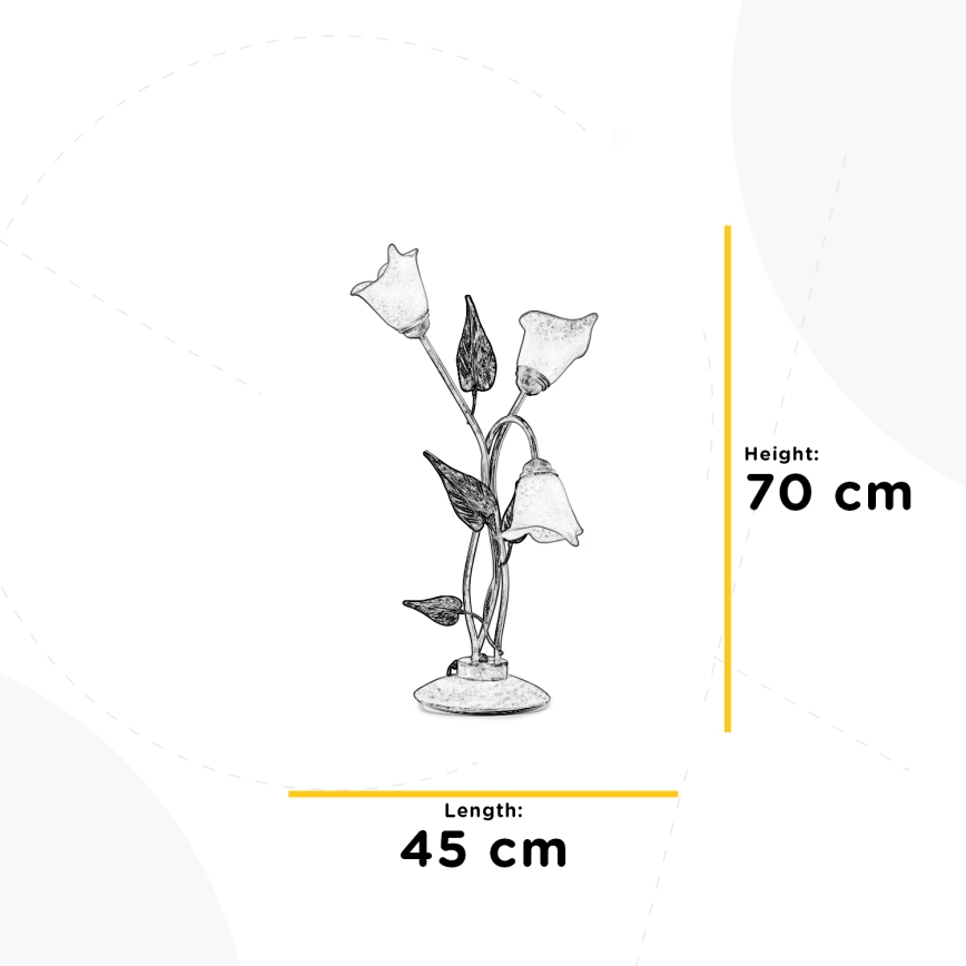 ONLI - Настольная лампа VANDA 3xE14/6W/230V 70 см