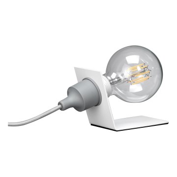ONLI - Настольная лампа WIRE 1xE27/15W/230V 9 см серый/белый