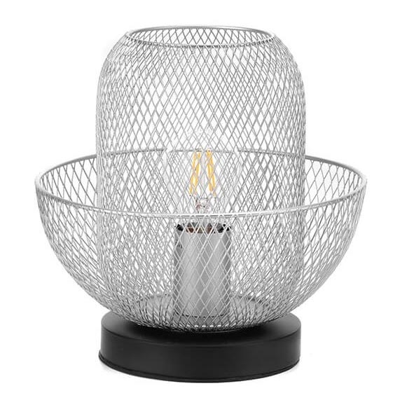 ONLI - Настольная лампа ZAIR 1xE27/22W/230V черный/серебристый