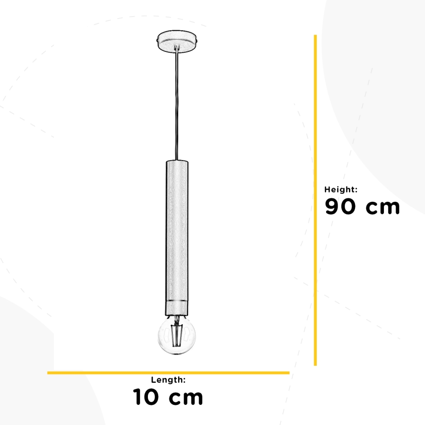 ONLI - Підвісна люстра DORA 1xE27/15W/230V чорний