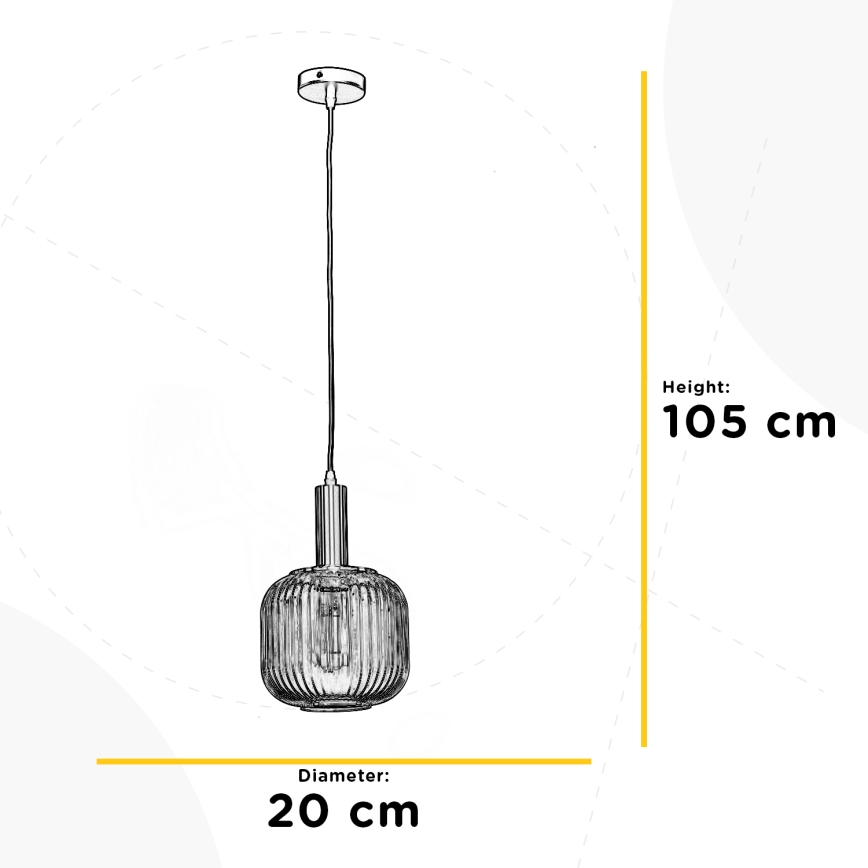 ONLI - Підвісна люстра DOROTY 1xE27/22W/230V діаметр 20 см