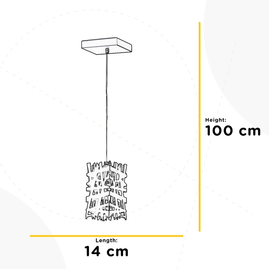 ONLI - Підвісна люстра FORESTA 1xE27/15W/230V чорний