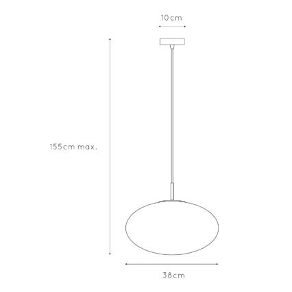 ONLI - Підвісна люстра JANET 1xE27/6W/230V діаметр 38 cm
