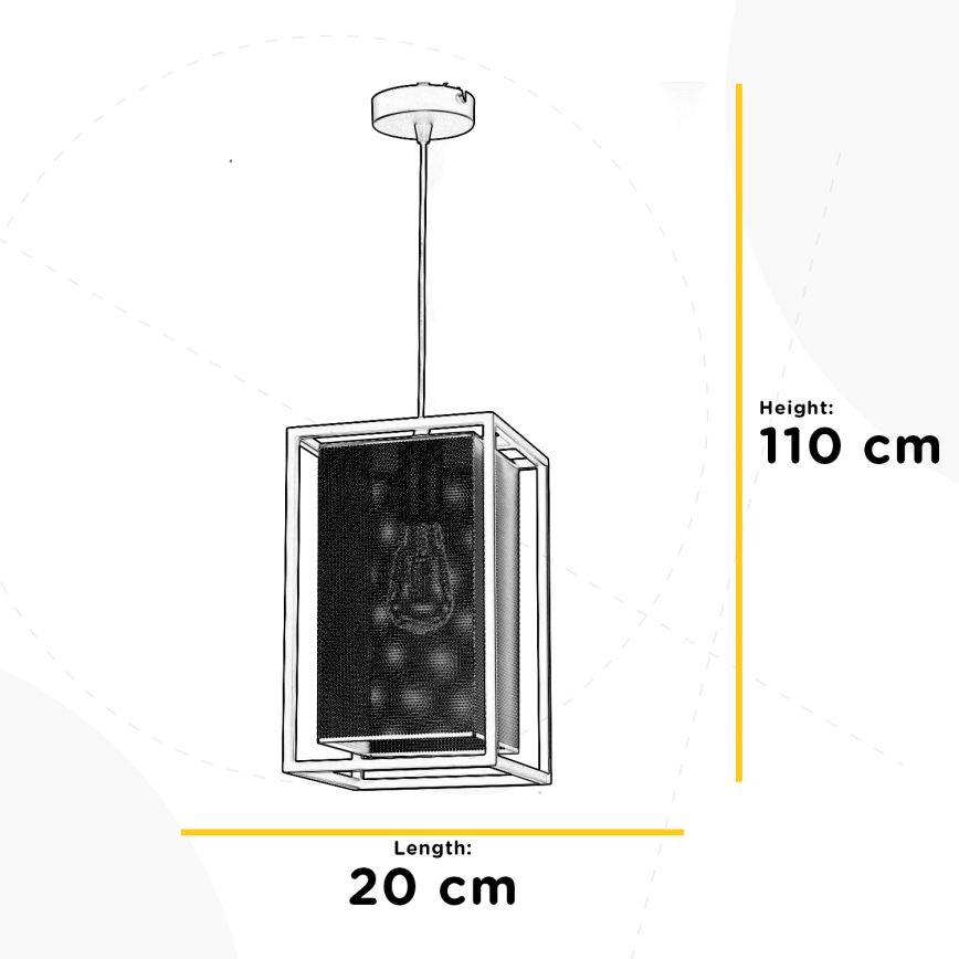 ONLI - Підвісна люстра MALIK 1xE27/22W/230V золотий/чорний