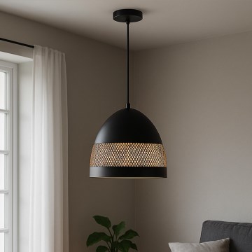 ONLI - Підвісна люстра POLLY 1xE27/22W/230V чорний