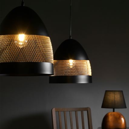 ONLI - Підвісна люстра POLLY 1xE27/22W/230V чорний