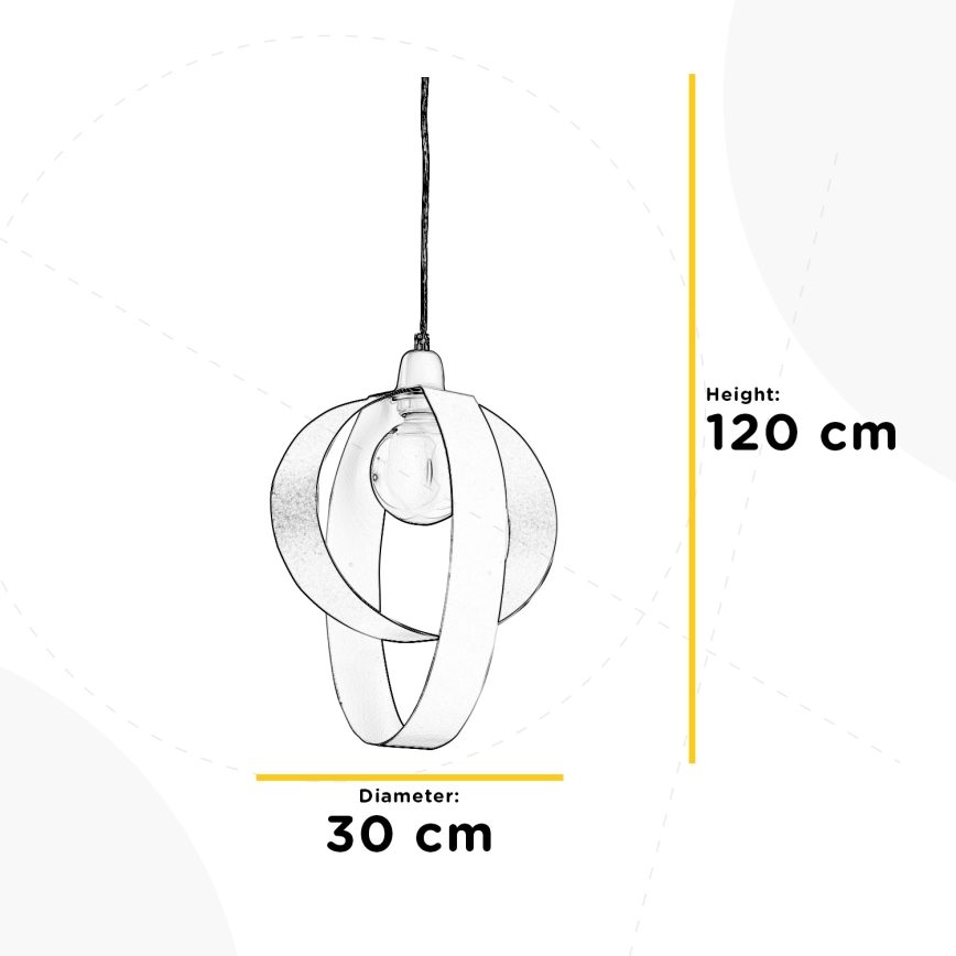 ONLI - Підвісна люстра SERENA 1xE27/22W/230V білий