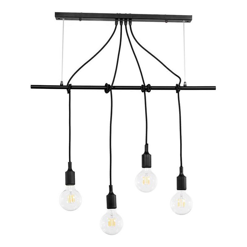 ONLI - Підвісна люстра WIRE 4xE27/15W/230V чорний