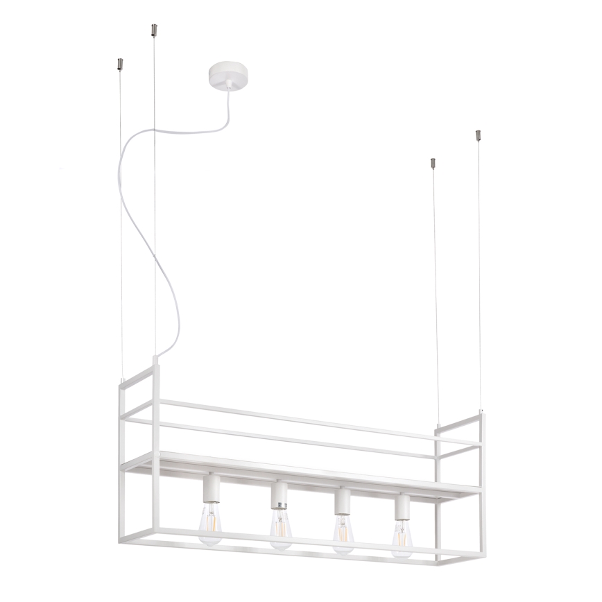 ONLI - Підвісна люстра з поличкою JEFFER 4xE27/22W/230V білий