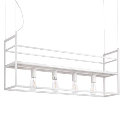 ONLI - Підвісна люстра з поличкою JEFFER 4xE27/22W/230V білий