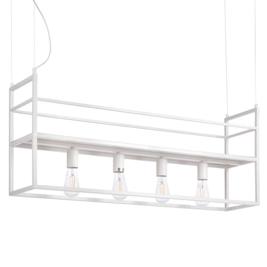 ONLI - Підвісна люстра з поличкою JEFFER 4xE27/22W/230V білий