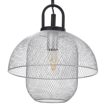 ONLI - Підвісна люстра ZAIR 1xE27/22W/230V чорний/срібний