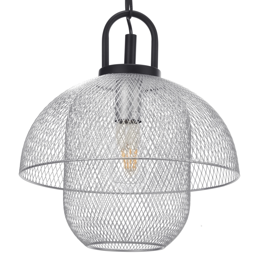 ONLI - Підвісна люстра ZAIR 1xE27/22W/230V чорний/срібний