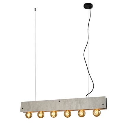 ONLI - Подвесная люстра ARGO 6xE27/22W/230V серый