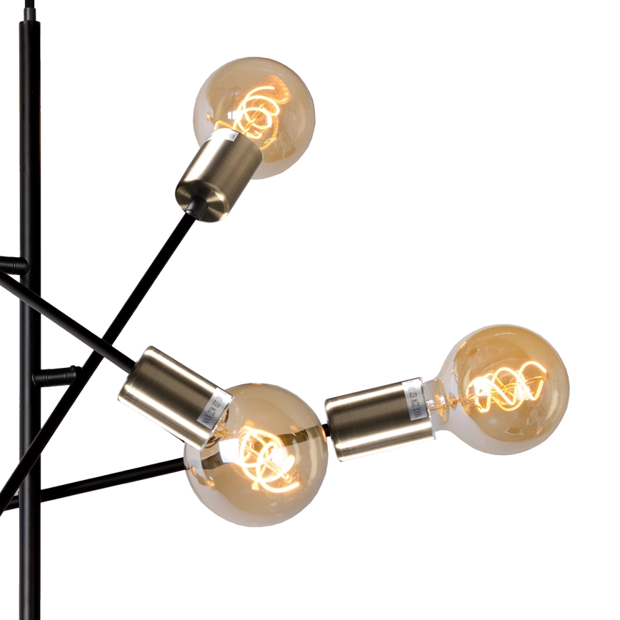 ONLI - Подвесная люстра CROSS 6xE27/22W/230V черный/латунь