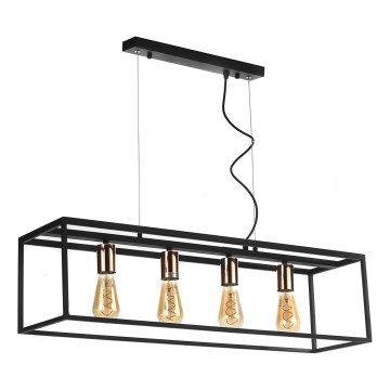 ONLI - Подвесная люстра FLOKI 4xE27/15W/230V черный/медный