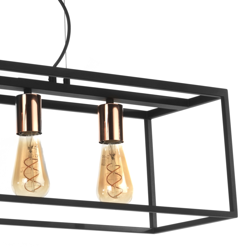 ONLI - Подвесная люстра FLOKI 4xE27/15W/230V черный/медный