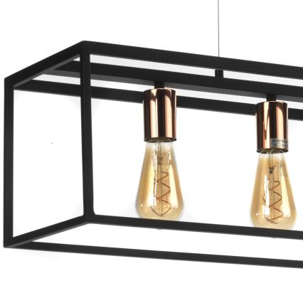 ONLI - Подвесная люстра FLOKI 4xE27/15W/230V черный/медный